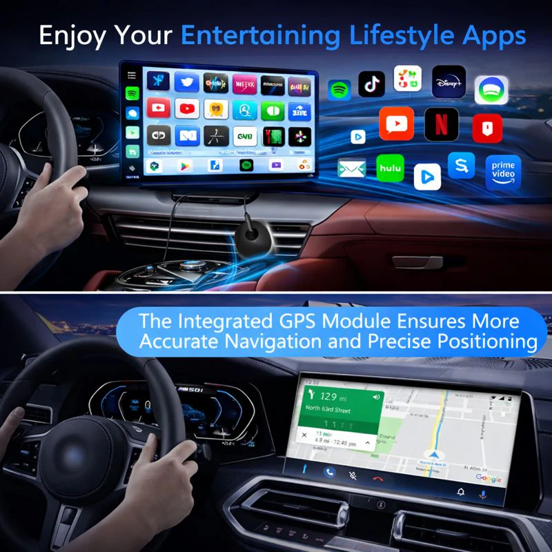 Trendtronics Ai Box pro with Inbuilt SIM Slot , 4+64GB, Android 13, CarPlay & Android Auto, Google Play, YouTube, Netflix, jiohotstar(1-Year Warranty) - Image 4