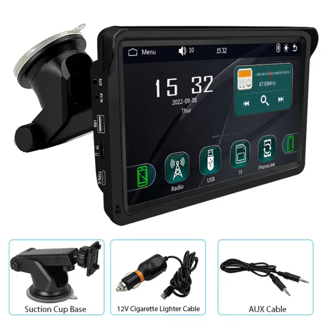 Trendtronics Portable Carplay Android Auto Screen for Car, 7  Inch - Image 5