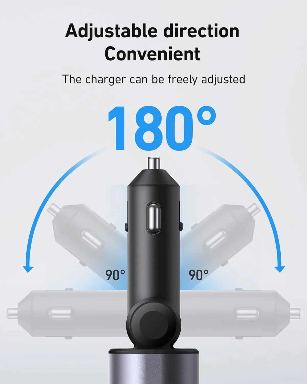 Trendtronics Retractable Car Charger, 120W - 4 in 1 Fast Car Charger with USB-C & Lightning Cables - Image 4