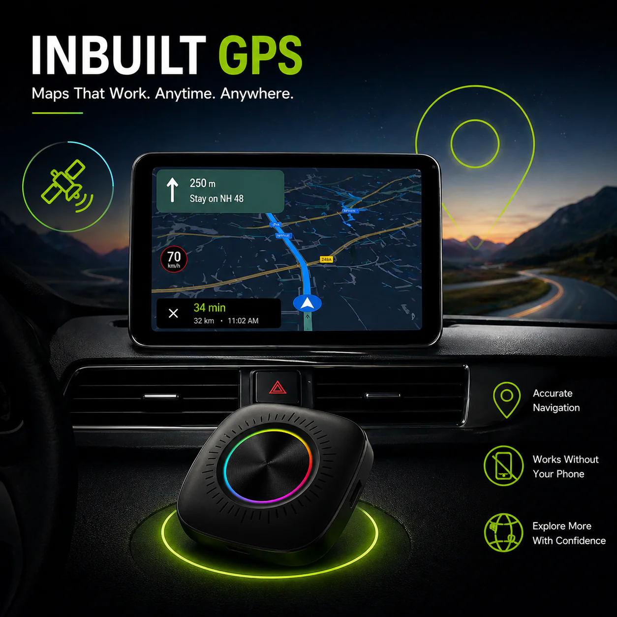 Trendtronics Tbox Max Without sim , 8+128GB, Android 13, CarPlay & Android Auto, Google Play, YouTube, Netflix, jiohotstar - Image 7